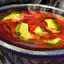 Bowl of Tomato Zucchini Soup