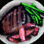 Grande assiette de steak aux asperges (gw2)